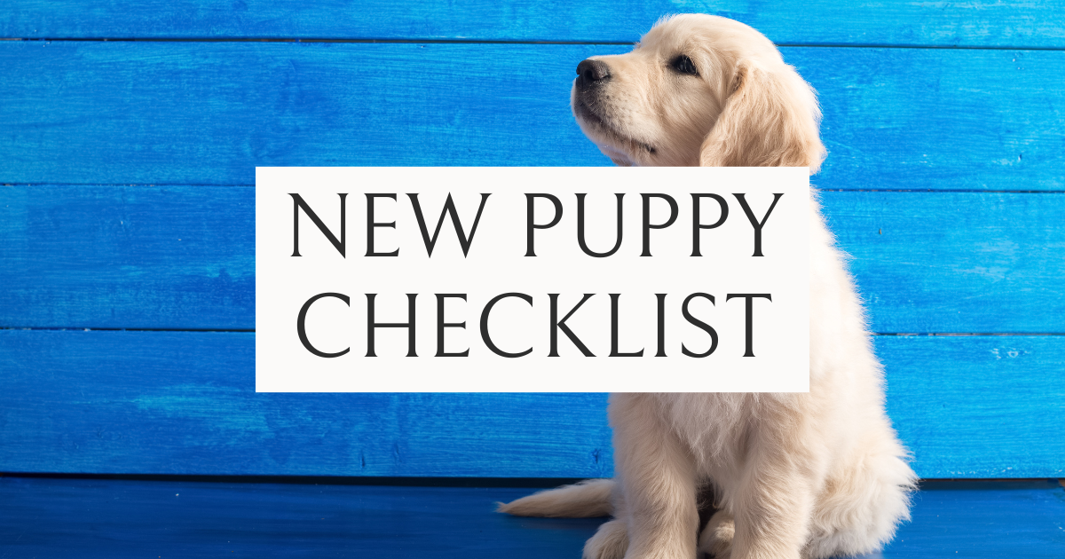 new puppy checklist